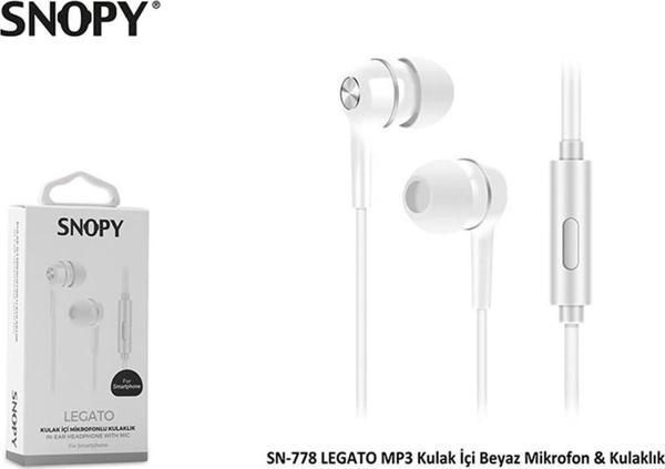Elba Sn-778 Legato Beyaz Mp3 Kulak İçi Kulaklık Beyaz - Image 1