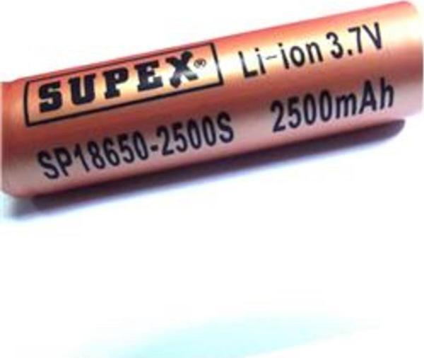 Supex Icr18650-2500Ma 3.7V 12C Lityum İyon Pil  - Image 1
