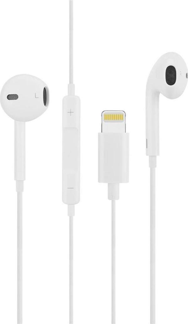 Asonic As-Xk100 Beyaz Lightning Konnektörlü Bluetooth Kablolu Kulak İçi Mikrofonlu Kulaklık Karışık - Image 1