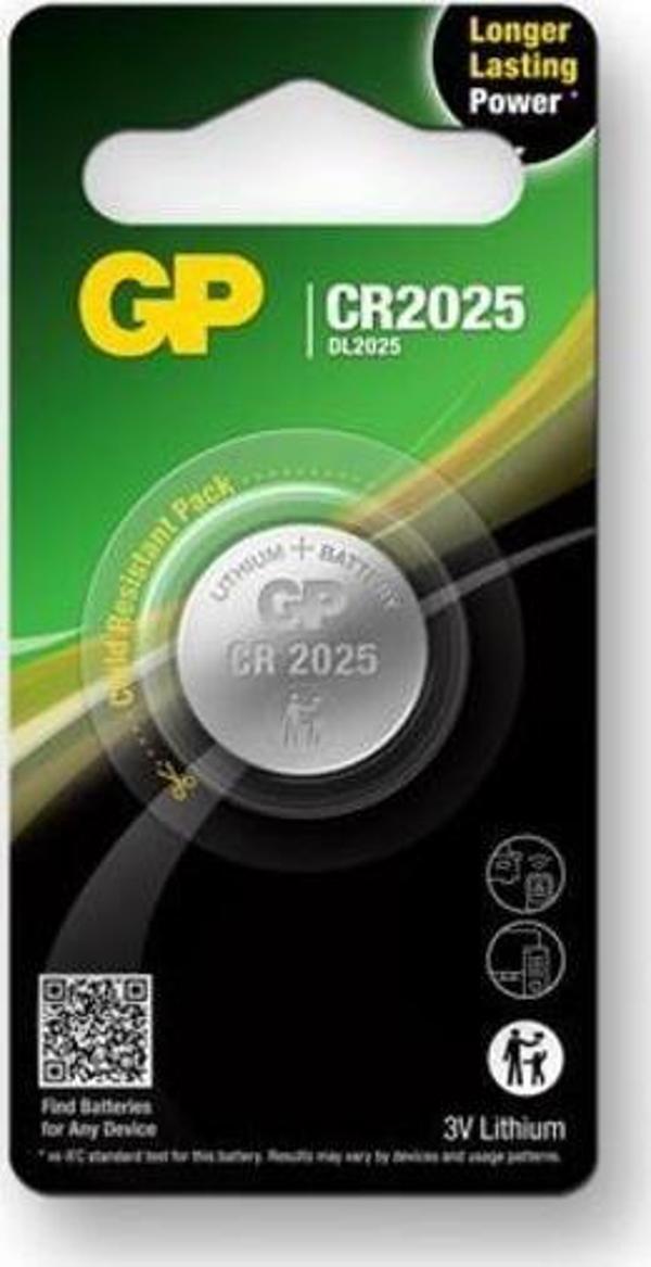 Gp Cr2025-U1 3V Lityum Düğme Pil Tekli Paket  - Image 1
