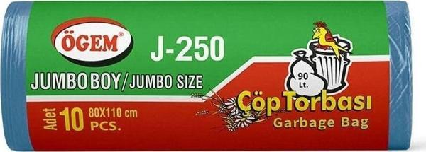 Ögem Plastik Toptan Çöp Torbası Jumbo Boy 80X110 Cm - J250 (1 Koli, 50 Adet)  - Image 1