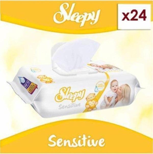 Sleepy Islak Mendil 90 Lı Sensitive 24 Lü Paket 2160 Yaprak  - Image 1