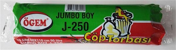 Ögem Plastik Çöp Torbası Ağır Hizmet J-250 5 Adet  - Image 1