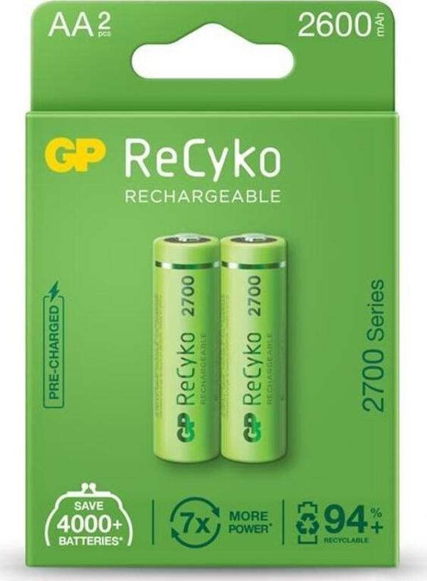 Gp Aa 2600 Mah Şarjlı Kalem Pil 2'Li Paket Kalem  - Image 1