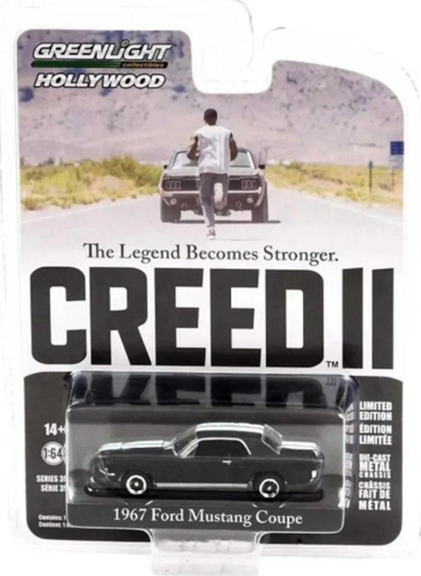 Greenlight Creed 2 1967 Ford Mustang Coupe 1:64 Model Araba SİYAH - Image 1