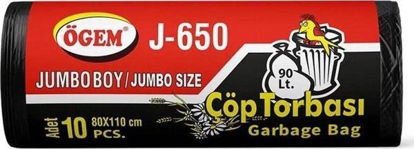Ögem Plastik Toptan Çöp Torbası Jumbo Boy 80X110 Cm - J650 (1 Koli, 20 Adet)  - Image 1
