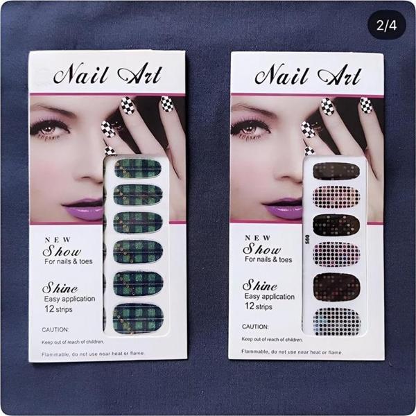 Alsepeteavm Nail Art Tırnak Süsleme Ekose Tırnak dövmesi  - Image 1