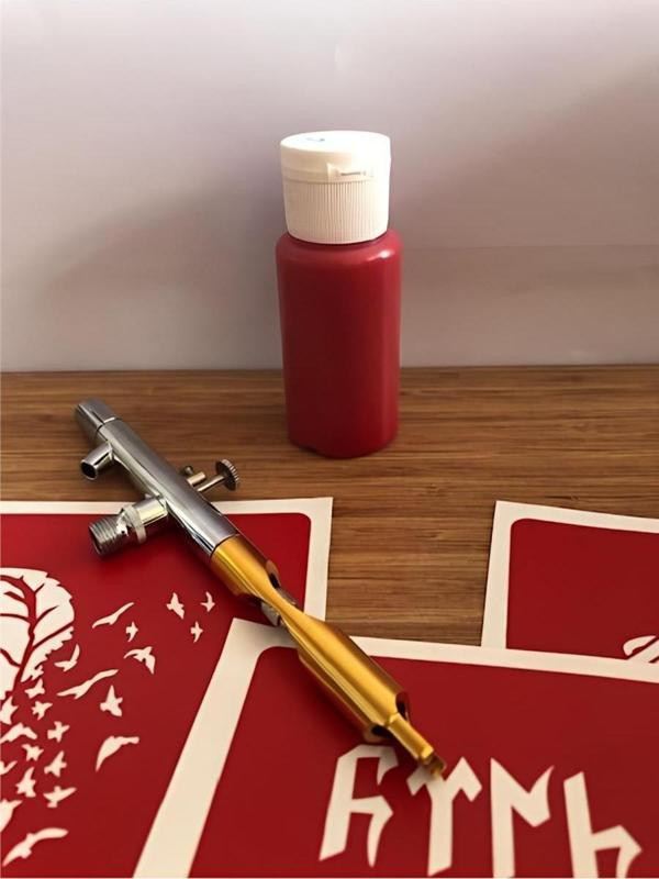 Alsepeteavm Kırmızı Renk 50 ML Konsantre Airbrush Geçici Dövme Boyası Paasche - Image 1