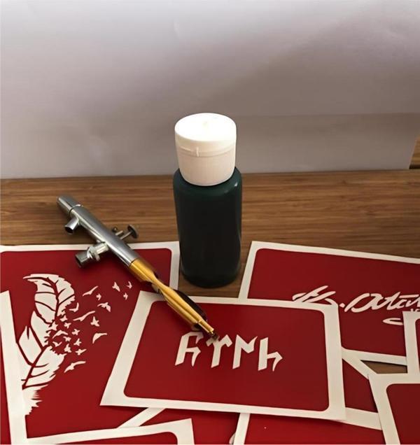 Alsepeteavm Yeşil Renk Paasche 50 ML Konsantre Airbrush Geçici Dövme Boyası Paasche - Image 1