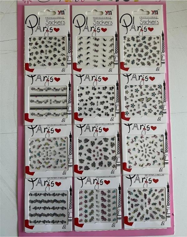 Alsepeteavm Nail Art Tırnak Dövmesi 12 Kartela Birden Mega Paket - Image 1