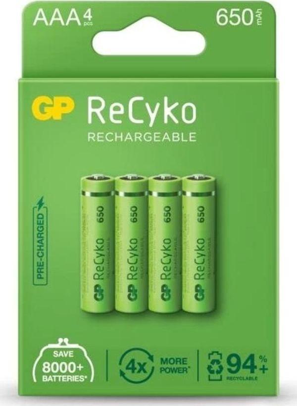 Gp Aaa 650 Mah Şarjlı Ince Kalem Pil 4'Lü Paket 65Aaahcem-2Gbr4  - Image 1
