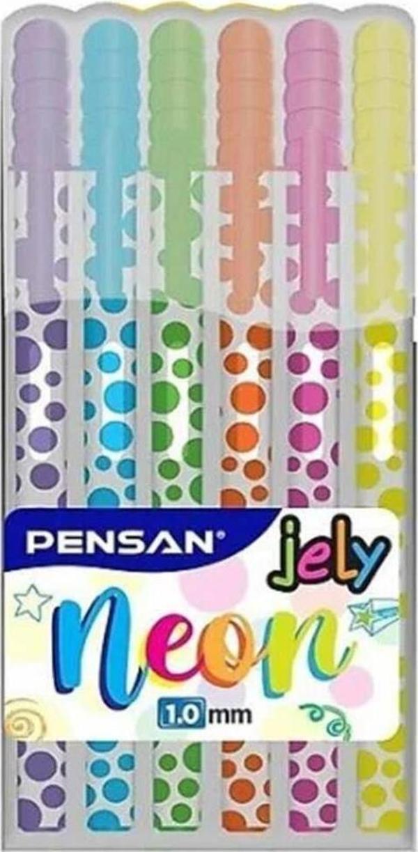 Pensan 2801 Neon Jel Kalem 1.0Mm 6 Renk  - Image 1