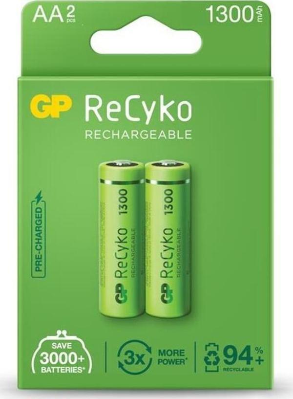 Gp Aa 1300 Mah Şarjlı Kalem Pil 2'Li Paket Kalem  - Image 1