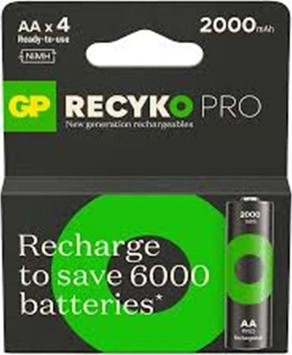 Gp Aa 2100 Mah Şarjlı Kalem Pil 4'Lü Paket Recyko 210Aahcbem-2Gb4  - Image 1