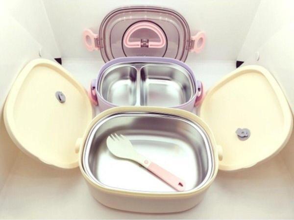 Vagonlife 2 Katlı Yemek Taşıma Kabı Lila-Krem Bl50251 liila - Image 1