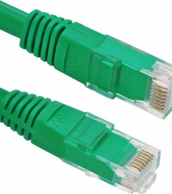 Vcom Np611B-N-2.0 Cat6 2.0Mt Yeşil Utp Patch Kablo  - Image 1