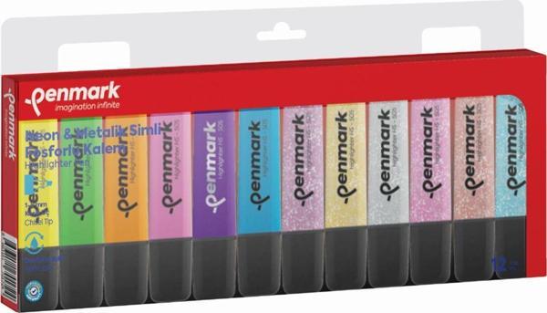 Stabilo Fosforlu Kalem Penmark Karışık Renk 12 Li (Hs50512Ns) Siyah - Image 1