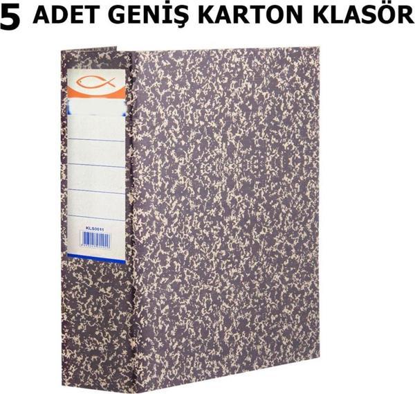 Elba 5 Adet Geniş Karton Klasör Dosya Arşiv Klasörü  Klasör KAHVERENGİ - Image 1
