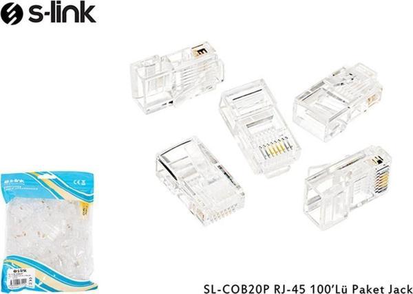 Elba S-Link Sl-Cob26P Rj-45 100 Lü Paket Jack Ftp SİYAH - Image 1