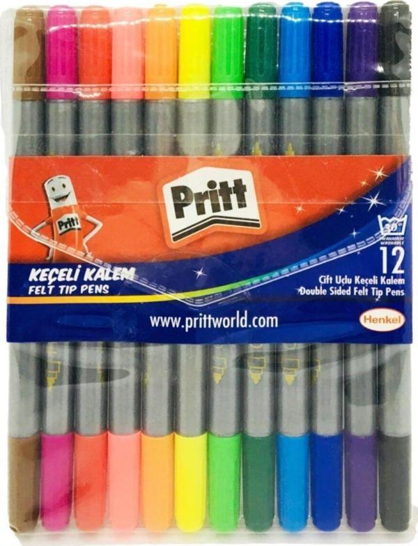 Pritt Prıtt Çift Uçlu Keçeli Kalem 12 Renk Karışık - Image 1