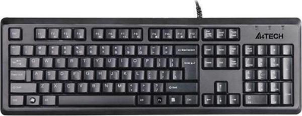 A4 Tech Kr-92 Usb Q Trk Siyah Multimedya Klavye Suya Dayanıklı Siyah-Beyaz - Image 1
