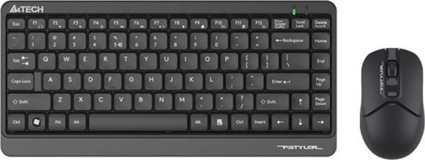 A4 Tech Tech Fg1112 Kablosuz Q Trk Optic Mouse Siyah Multimedya Klavye - Mouse Set Mini Siyah - Image 1