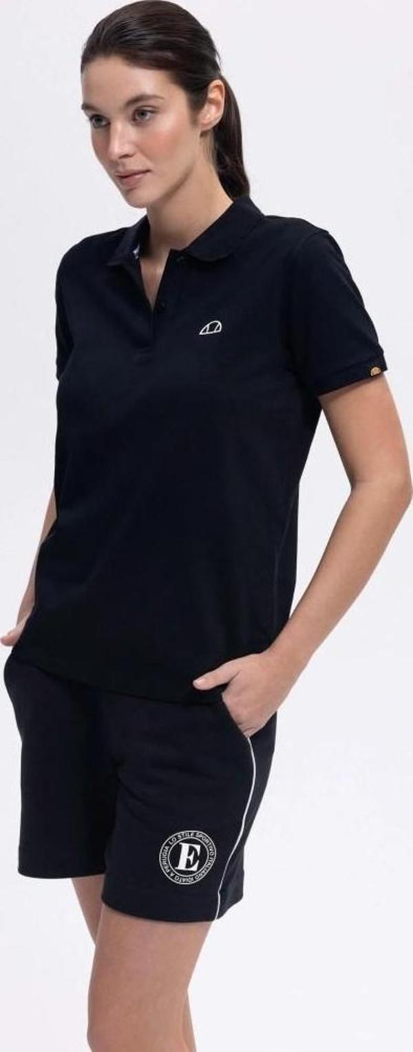 Ellesse Kadın Siyah Polo Yaka Tişört – EF393-BK - Image 1