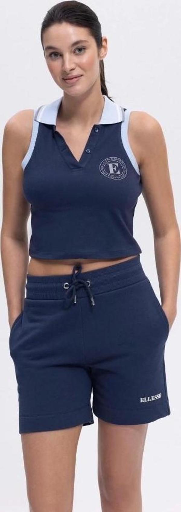 Ellesse Kadın Lacivert Pamuklu Polo Yaka Tişört – EF401-NV - Image 1