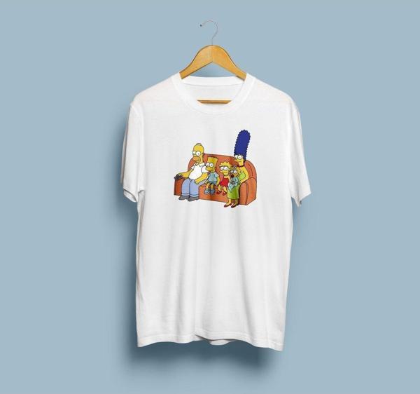 Oversize The Simpson Aile Tasarım unisex T-shirt - Image 1