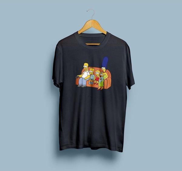 Oversize The Simpson Aile Tasarım unisex T-shirt - Image 1