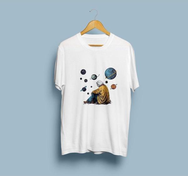 Oversize Astronomi / Gezegenler Tasarım unisex T-shirt - Image 1