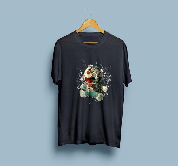 Oversize Parçalanmış Peluş Tasarım unisex T-shirt - Image 1