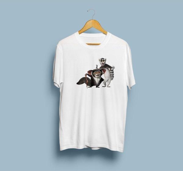 Oversize Madagaskar Kral Juilen / Lemur Kral tasarım unisex T-shirt - Image 1