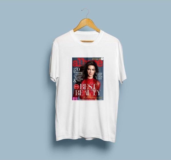 Oversize Allure Magazin Kendall Jenner Kapak Tasarım unisex T-shirt - Image 1