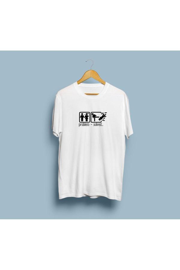 Oversize Problem Çözüldü baskılı unisex T-shirt - Image 1