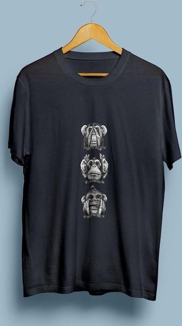 Oversize Şaşırmış Maymun surat unisex T-shirt - Image 1