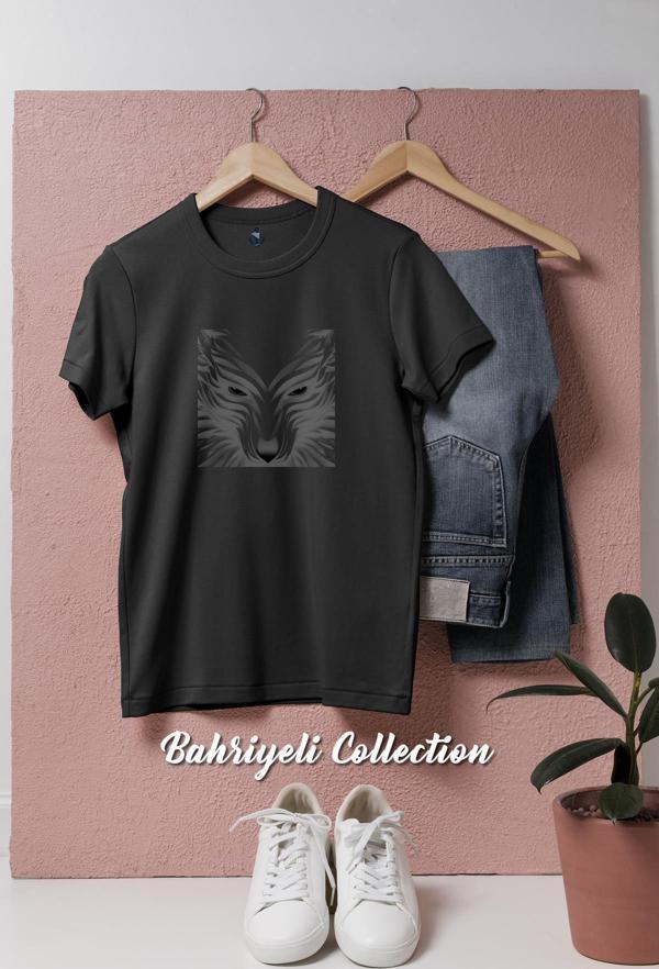 Oversize Beyaz Kurt1  Tasarımlı Unisex T-Shirt - Image 1