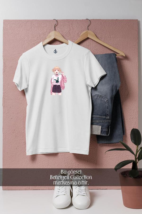 Oversize My Hero Academia Toga Anime Desktop  Tasarımlı Unisex T-Shirt - Image 1