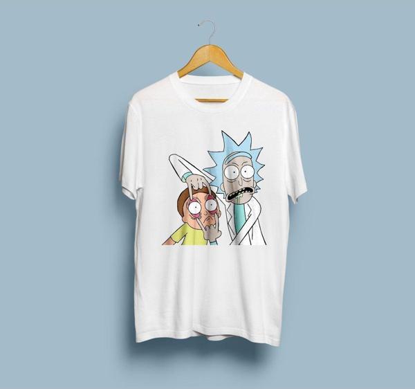 Oversize Rick And Morty Baskılı Tasarım 2 Unisex T-shirt - Image 1