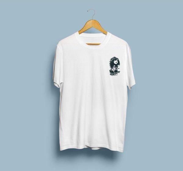 Oversize Kadın Portresi Baskılı Unisex T-shirt - Image 1