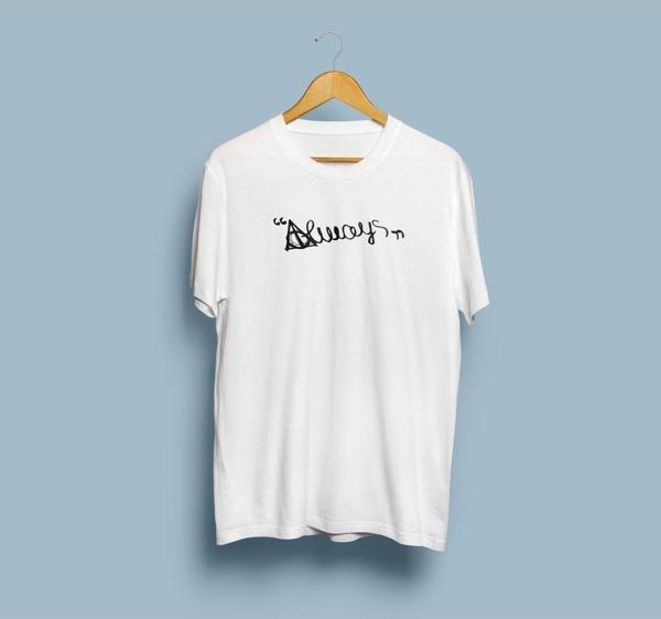 Oversize Harry Potter Always Baskılı Unisex T-shirt - Image 1