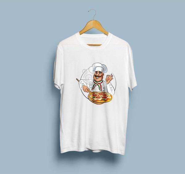 Oversize Aşçı / Şef Baskılı Unisex T-shirt - Image 1