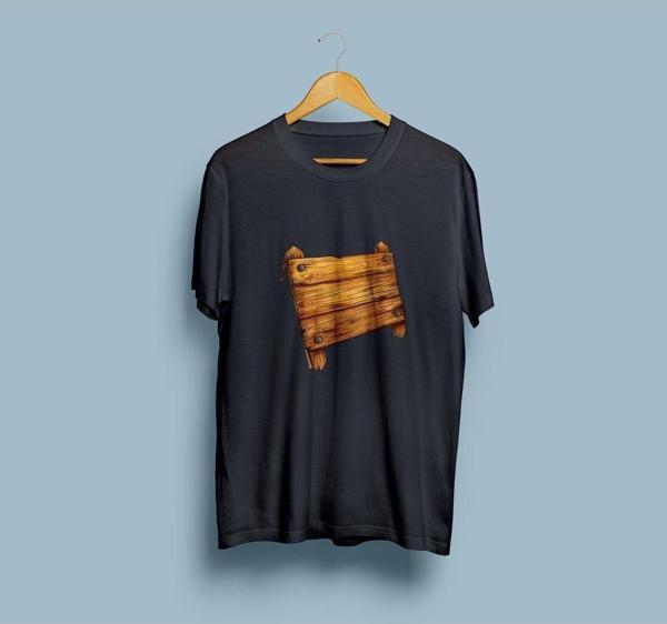 Oversize Tahta Başlık İmza tahtası / Marangoz tasarım unisex T-shirt - Image 1