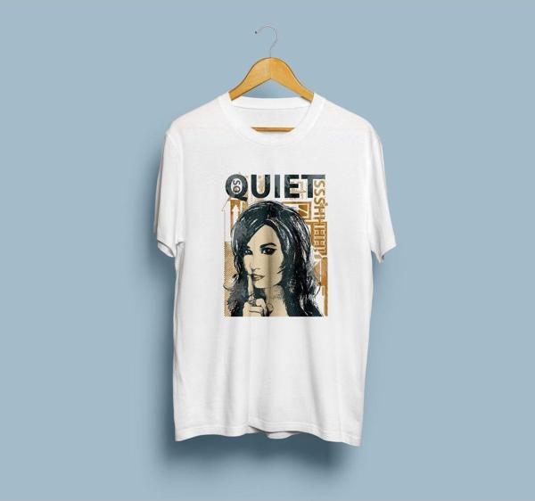 Oversize Quiet Kadın Tasarım Unisex T-shirt - Image 1