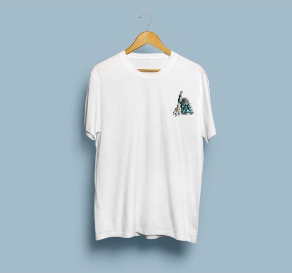 Oversize Poseidon Mızrak Baskılı Unisex T-shirt - Image 1