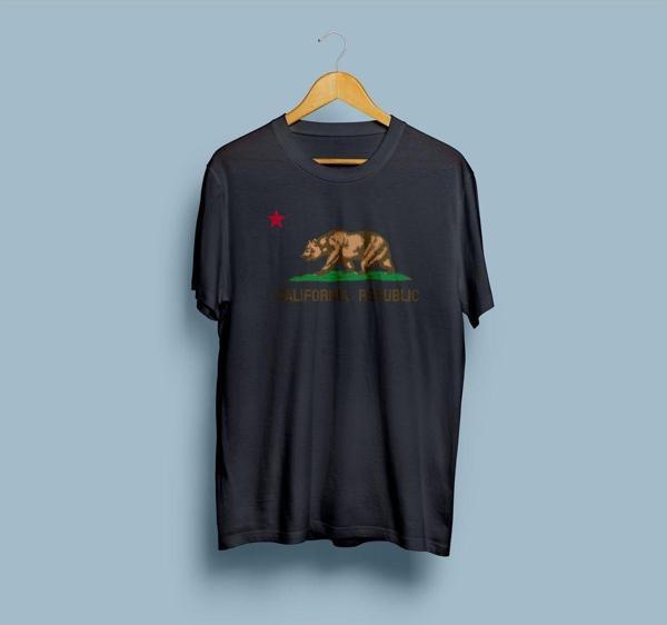 Oversize California Rebuplic Tasarım Unisex T-shirt - Image 1