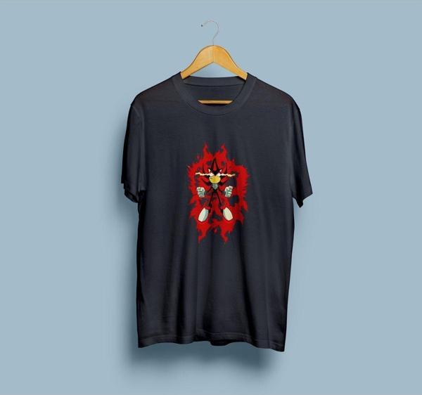 Oversize Shadow the Hedgehog Tasarım Unisex T-shirt - Image 1