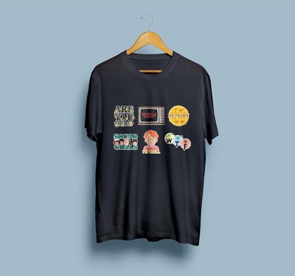 Oversize Çıkartmalar Tasarım Unisex T-shirt - Image 1