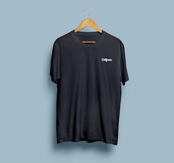 Oversize California Yazı Baskılı Unisex T-shirt - Image 1