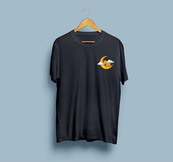 Oversize Ramazan Bayramı cami ve Ay tasarım unisex T-shirt - Image 1